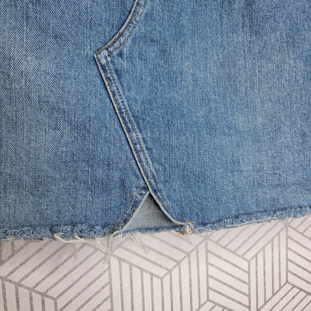 ASOS High Waisted Blue Jean Pelmet Skirt Sz 0 - Picture 5 of 8